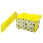Ящик для игрушек 17 л X-BOX Africa с крышкой, цвет лимонный - Фото 2