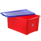 Ящик для игрушек Little Angel «Лего», 57 л, на колесах с крышкой, цвет красный - Фото 2