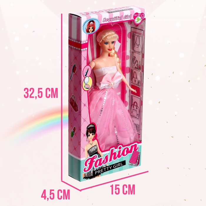 Кукла-модель «Лиза» в платье, МИКС 52337