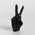 Свеча фигурная "Рука-peace", 10х4 см, черная - Фото 3