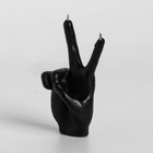 Свеча фигурная "Рука-peace", 10х4 см, черная - Фото 5