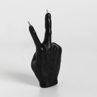 Свеча фигурная "Рука-peace", 10х4 см, черная - Фото 6