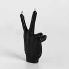 Свеча фигурная "Рука-peace", 10х4 см, черная - Фото 7