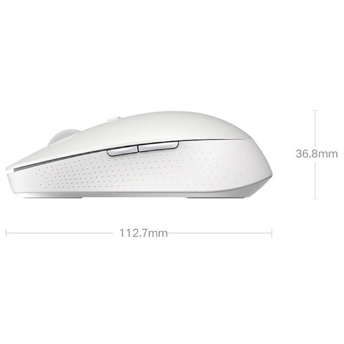 Мышь Xiaomi Mi Dual Mode Wireless Mouse Silent Edition, беспроводная, 1300 dpi, usb, белая - фото 51300595