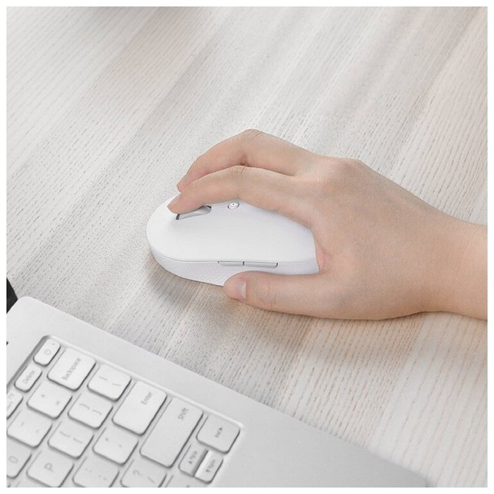 Мышь Xiaomi Mi Dual Mode Wireless Mouse Silent Edition, беспроводная, 1300 dpi, usb, белая - фото 51300597