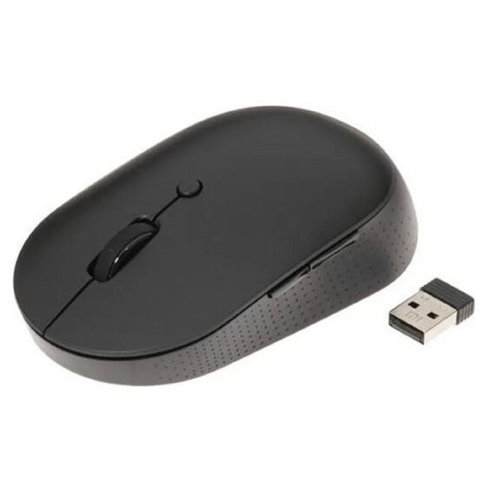 Мышь Xiaomi Mi Dual Mode Wireless Mouse Silent Edition, беспроводная, 1300 dpi, usb, чёрная - фото 51300604