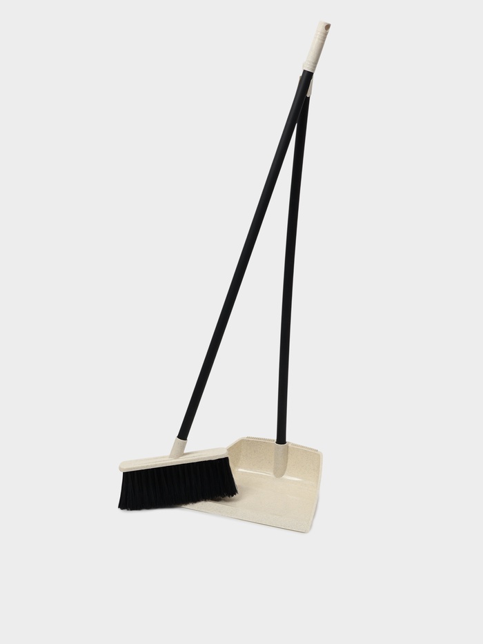 Щётка для пола c совком Malta, бежевый - Фото 1