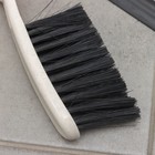 Щётка-смётка для пола с совком Malta, с кромкой, бежевая - Фото 5