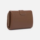 Кошелёк женский на кнопке, цвет коричневый - фото 42866970