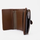 Кошелёк женский на кнопке, цвет коричневый - фото 42866972