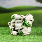 Фигурное кашпо "Камень с ящерицами" 17х15х15см - Фото 4