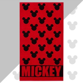 Полотенце махровое Mickey 'Микки Маус', красный, 70х130 см, 100% хлопок, 420гр/м2 Ош