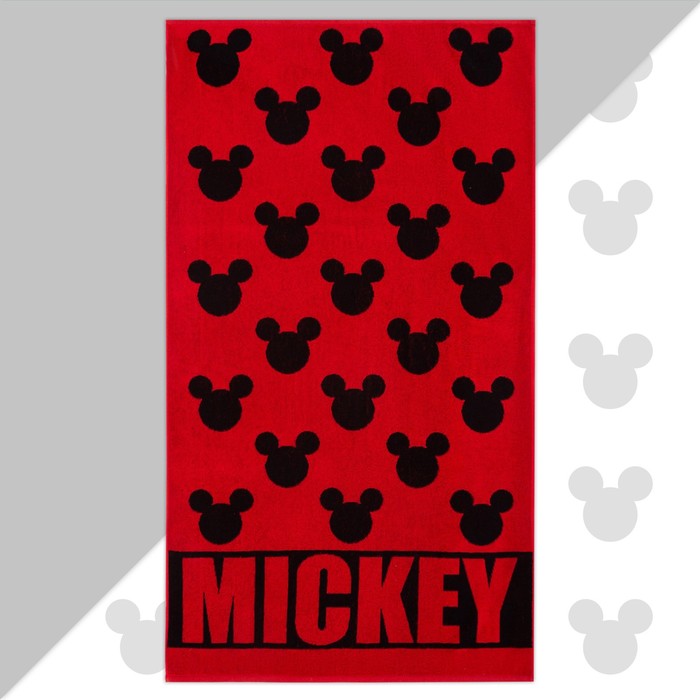 Полотенце махровое Mickey &quot;Микки Маус&quot;, красный, 70х130 см, 100% хлопок, 420гр/м2