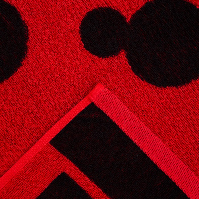 Полотенце махровое Mickey "Микки Маус", красный, 70х130 см, 100% хлопок, 420гр/м2 - фото 1891187481