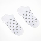 Набор носков женских (3 пары) MINAKU цвет серый/белый/розовый, р-р 36-37 (23 см) - фото 27051977