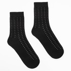 Носки мужские MINAKU «Белые точки», цвет чёрный, размер 40-41 (27 см) - фото 9508670