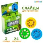 Слайды для проектора «Эпоха динозавров», набор, 3 слайда, 24 картинки - Фото 1