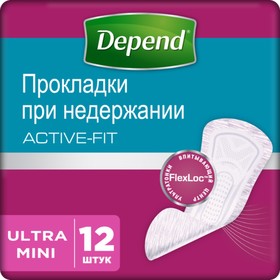 Прокладки при недержании Depend Ultra Mini, женские, 12 шт. 7516256