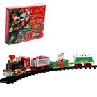 Уценка Железная дорога «Новый год», световые и звуковые эффекты, работает от батареек - Фото 1