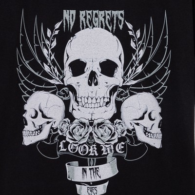 Футболка мужская KAFTAN Skull, размер 54, чёрная