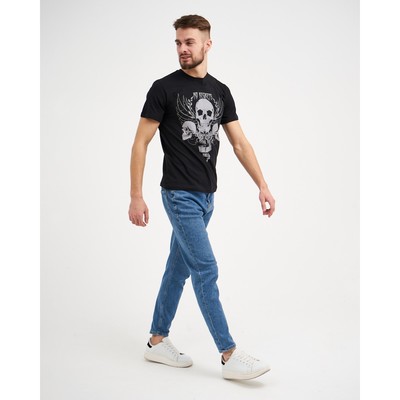 Футболка мужская KAFTAN Skull, размер 54, чёрная
