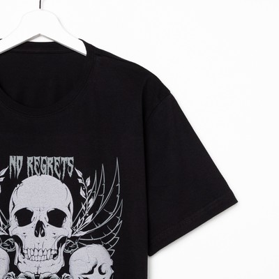 Футболка мужская KAFTAN Skull, размер 54, чёрная