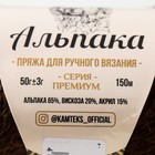 Пряжа "Альпака" 65% альпака,20% вискоза,15% акрил 150м/50гр (063 шоколад) - Фото 4