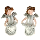 Сувенир "Ангел в серебряном платьице с гирляндой" 6х10 см МИКС - Фото 2