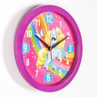 Часы настенные, d-28 см, детские, "Пони", дискретный ход, фиолетовый обод - Фото 2