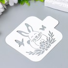 Трафарет пластиковый "Зайка" 9х9 см - фото 37078819