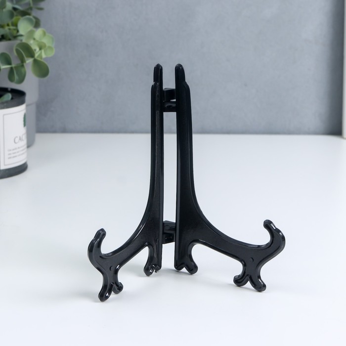 Подставка для тарелок, чёрная, 15×10 см - Фото 1