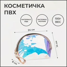 Косметичка на молнии, цвет чёрный 7603002