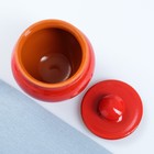 Горшочек для запекания с крышкой Вятская керамика, 700 мл, красный - Фото 3