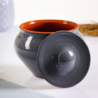 Горшочек для запекания с крышкой Вятская керамика, 900 мл, серый - Фото 2