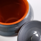 Горшочек для запекания с крышкой Вятская керамика, 900 мл, серый - Фото 3