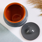 Горшочек для запекания с крышкой Вятская керамика, 900 мл, серый - Фото 4