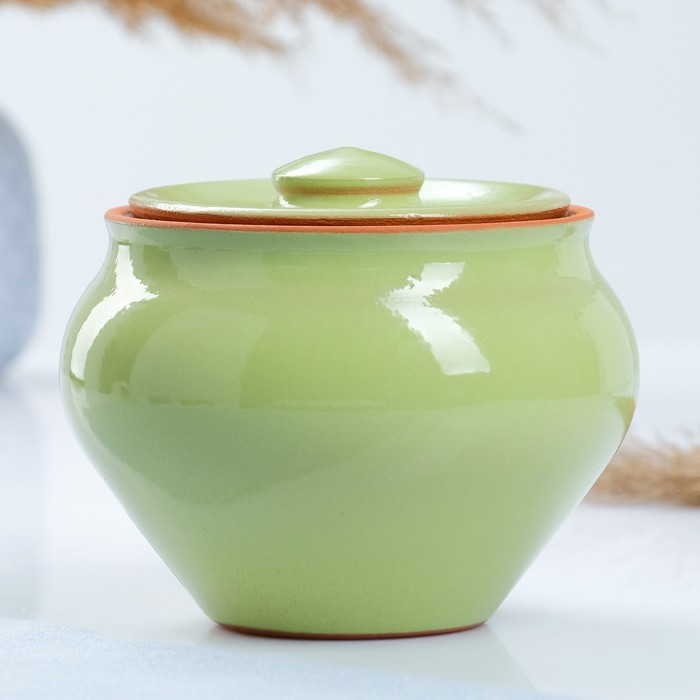 Горшочек для запекания Вятская керамика, 900 мл, зелёный - Фото 1