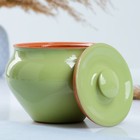 Горшочек для запекания Вятская керамика, 900 мл, зелёный - Фото 2