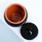 Горшочек для запекания с крышкой Вятская керамика, 900 мл, чёрный - Фото 3