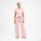 Пижама женская (футболка и брюки) KAFTAN "Basic" размер 40-42, цвет розовый 7182983 - фото 352223 Пижама женская (футболка и брюки) KAFTAN "Basic" размер 40-42, цвет розовый 7182983 - фото 352223