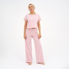 Пижама женская (футболка и брюки) KAFTAN "Basic" размер 48-50, цвет розовый - Фото 3