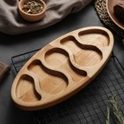 Менажница деревянная Adelica «Овал», 5 секций, 30×15×1,8 см, массив берёзы - Фото 3