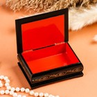 Шкатулка для украшений «Букет пионов в вазе», 7.5×10 см, лаковая миниатюра - Фото 2