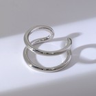 Кольцо "Модерн" линии, цвет серебро, безразмерное - фото 777044