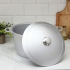 Кастрюля KUKMARA, 10 л, d=30 см, с крышкой, литой алюминий, серебристая - Фото 2