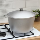 Кастрюля KUKMARA, 10 л, d=30 см, с крышкой, литой алюминий, серебристая - Фото 4