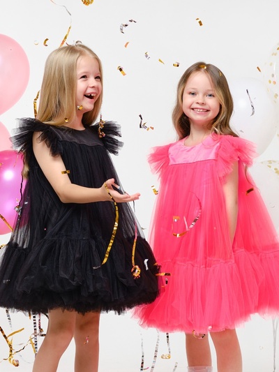 Платье нарядное для девочки KAFTAN с пышной юбкой, чёрное, рост 86-92 см