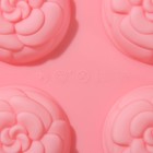 Форма для выпечки Доляна «Цветы. Пионы», силикон, 8 ячеек, 28×16×2 см, ячейка диаметр 5,5 см, цвет МИКС - Фото 5