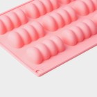 Форма для выпечки Доляна «Сладости. Бабл», силикон, 12 ячеек, 28×16×2 см, розовая - Фото 4