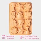 Форма для шоколада Доляна «Чемпион», силикон, 12 ячеек, 24×16×2 см, персиковая - Фото 2